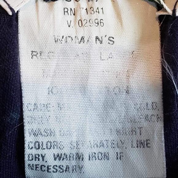 LL Bean Maxi Dress Modest Womens Size Large Floral Black Cotton Farmhouse - Picture 8 of 9